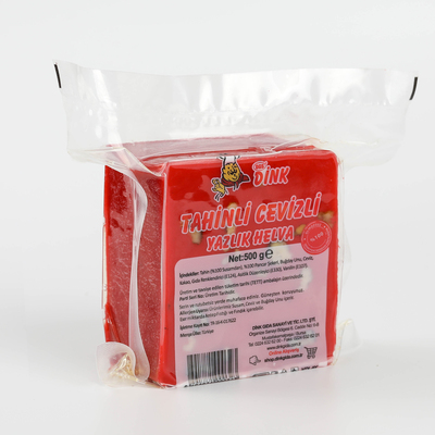 500gr Kırmızı Tahinli Cevizli Yazlık Helva