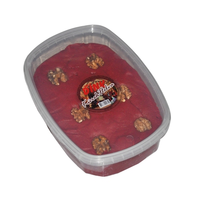 1500 Gr. Leğen Kırmızı Tahinli Cevizli Yazlık Helva